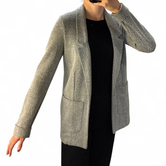 Topshop Sweaters - Topshop Heather Gray Blazer-Style Knit Cardigan Sweater size 0